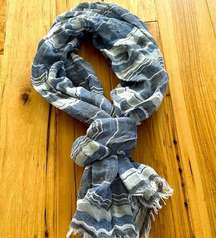 Blue striped scarf