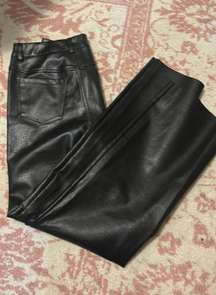 Black Faux Leather Pants