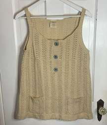 Matilda Jane Field Trip The Vest Knit Crochet Sweater Top Size Large