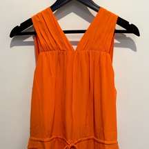 Brand New (NWT)  Lamara Sleeveless Silk Romper in Nasturtium (Size L)