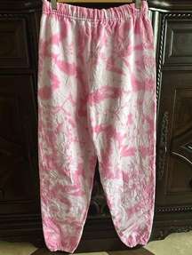 Pink Tie Dye  sweatpants unisex size S