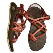 Chaco ZX/2 Sport Turquoise Brown Pink Orange Hiking Sandals Thin Toe Strap W 8