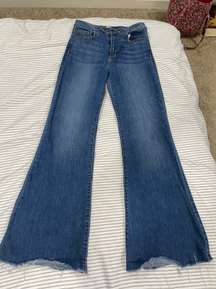 Frayed Flare Jeans