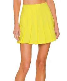 NWOT Alice + Olivia Carter Pleated Yellow Mini Skirt 2