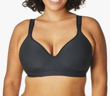 Bali Comfort Revolution Cool Comfort Black Wireless Full Coverage Bra 38DD