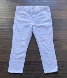 7 FOR ALL MANKIND Cropped Jeans Women’s Size 6 White Easy Fit