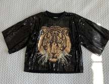 Tiger Sequin Top