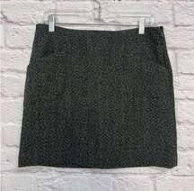 Outback Red Green Wool Blend Tweed Mini Skirt Size 6