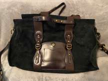 Black Suade Crossbody Bag