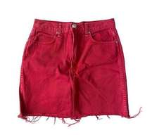 RAG & BONE Red Denim Skirt Sz 26