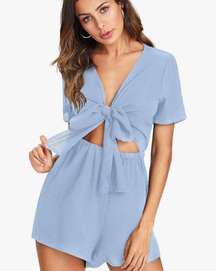 Front Tie Romper