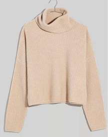 Madewell Resourced Cashmere & Wool Turtleneck Oatmeal Sweater