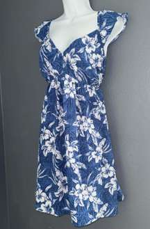 New w/ $54 Tags  Blue Flower Sundress Dress Women’s size XL