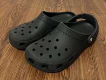 CROCS Black Classic Rubber Slip On Clogs Size 10 Women’s 8 Men’s $50