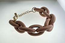 BaubleBar Light Pink Chain Link Bracelet 7in’