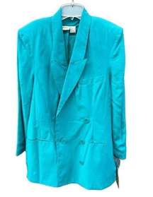 Dead stock NWT Oleg Cassini 100% silk size 10 double breasted jacket.