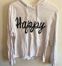 On Fire Happy Hoodie White Lightweight Juniors L