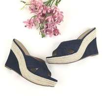 Jessica Simpson Denim Wedge Sandals 9.5M