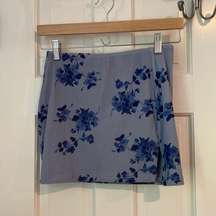 Princess Polly blue floral skirt. Size 2