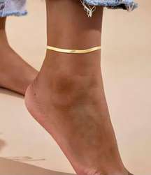 18K Herringbone Diamond Anklet OR Bracelet For Larger Wrists! Waterproof Tarnish Resistant