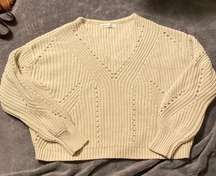 NWOT cream cropped sweater