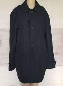 London Fog Black Wool Coat