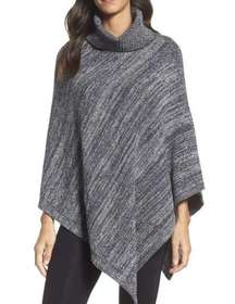 Cozychic Point Dume Poncho One Size Indigo Dove Gray