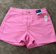 High Rise Wow Pink Shorts