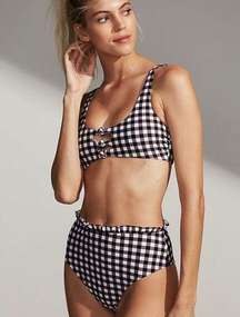 ✨2xHP✨High Waisted Gingham Ruffle Bikini Bottoms✨