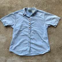 Vintage Northern Reflection Embroidered Denim Button Down 