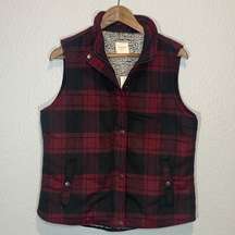 Harper | Burgundy Flannel Vest‎