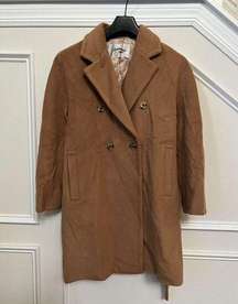 Women's MAX MARA Cashmere Wool Double Breasted Coat Overcoat M Camel