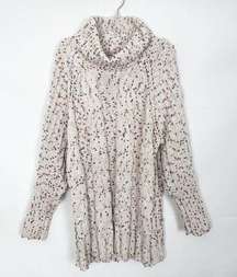 Moon & Madison Textured Speckled Turtleneck Chunky Sweater Size Small