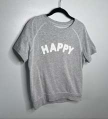 Grayson Threads Graphic HAPPY Short Sleeve Sweatshirt Shirt Top Small