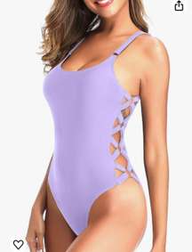 Women One Piece Bathing Suit Slimming Crisscross Lace Up Sexy Swimsuits