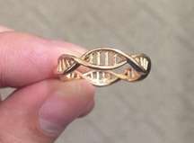 Gold  DNA Ring Size 8