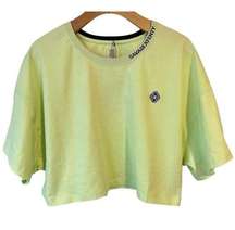 Savage X Fenty Cropped T Shirt Essential Heavy Jersey Cropped Lime Womens 3X