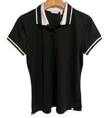 Lady Hagen Shirt Top Golf Tennis Polo Womens Small Black Short Sleeve Collared