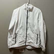 FOOTJOY Womens LOGO White‎ GOLF ZIP UP JACKET size Large