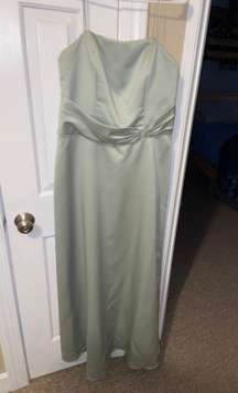 sage green marie  prom dress