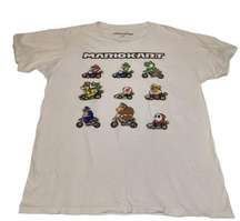 Super Mario Kart T-Shirt Official Nintendo White Size M GUC