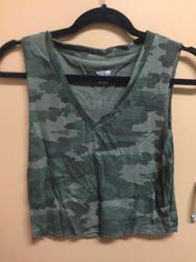 Crop Camo V-Neck Tank