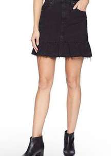 Levis black denim Mile high ruffle skirt size  27 mini