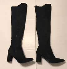 Wild Diva Lounge faux suede over the knee boots heeled women size 10