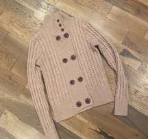 Tan Knit cardigan Sweater Size 1