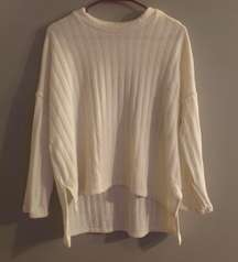 EUC White Chenille Knot Sweater