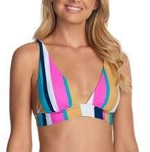 Raisins Belle Mar Miami Tie Back Bikini Swim Top Multi Medium