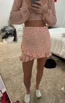 Pink Daisy Mini Skirt