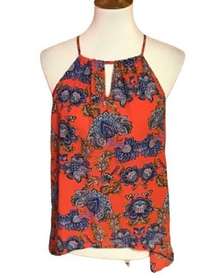 Boho Bright Floral Halter Style Top