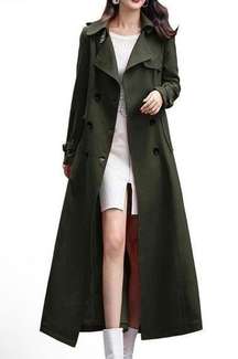 ebossy Women's Double Breasted Duster Trench Coat Slim / Ebossy XS